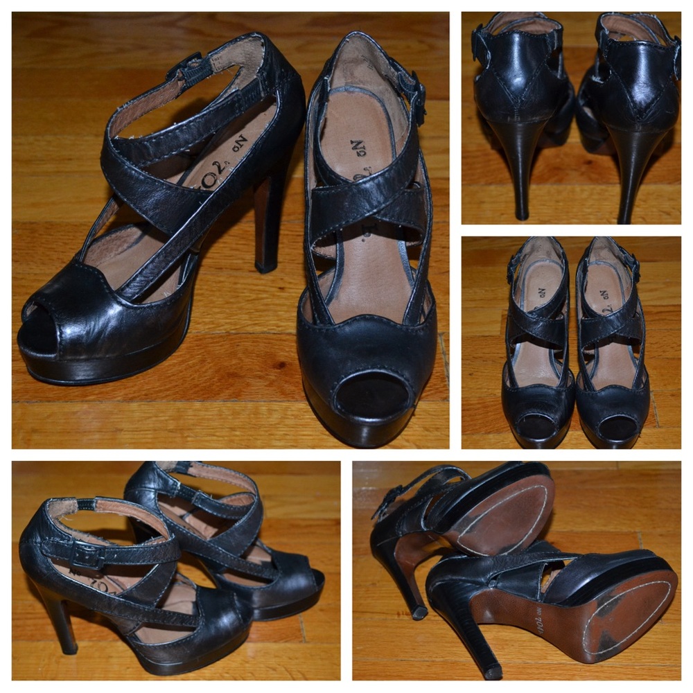 Women’s Anthropologie by No 704b. Jocelyn black heels, size 36 / US 6